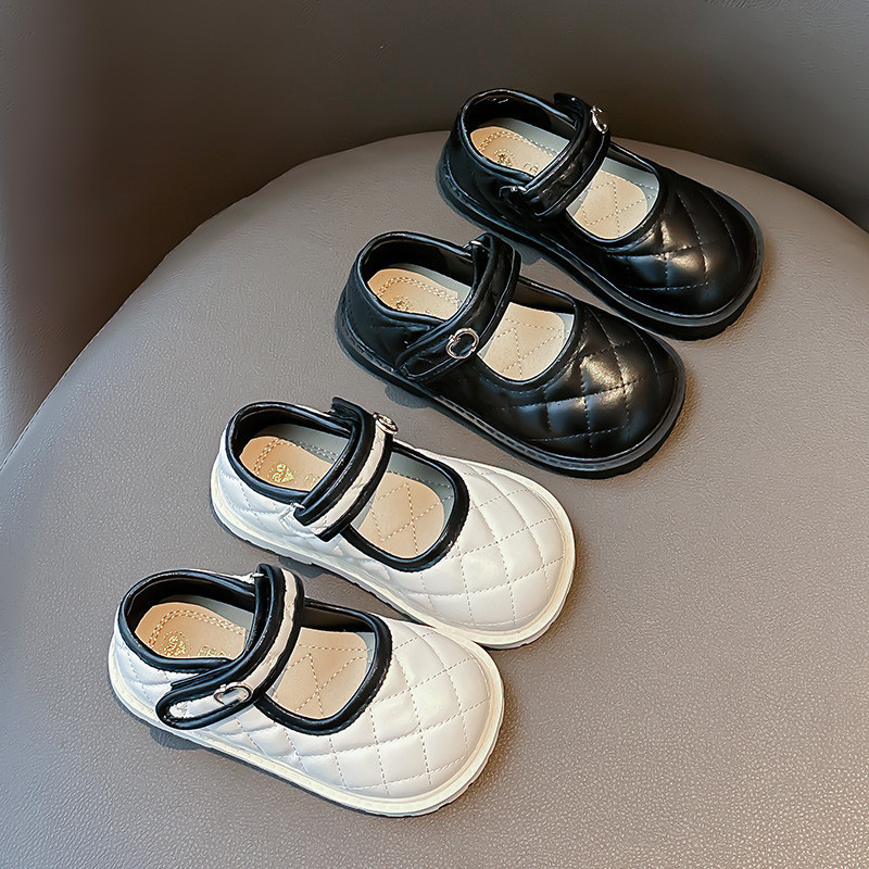 Childrens Leather Shoes Spring Fashionable Shallow Princess Shoes Little Girls Jane Flats Soft 250710