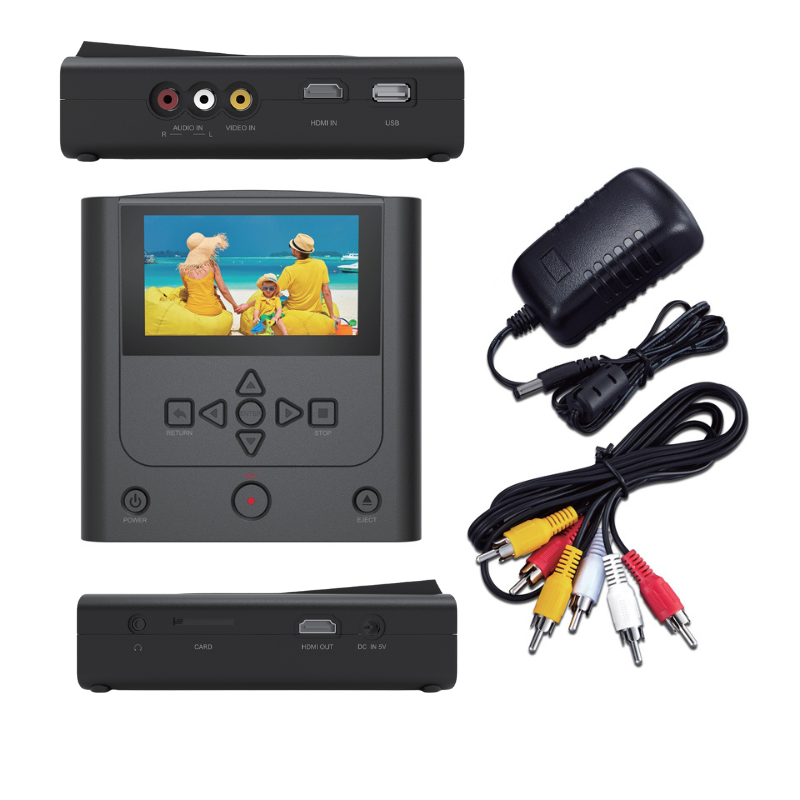 Compact All-In-One Multimedia Device: HDMI/DVD + USB + AV Connectivity