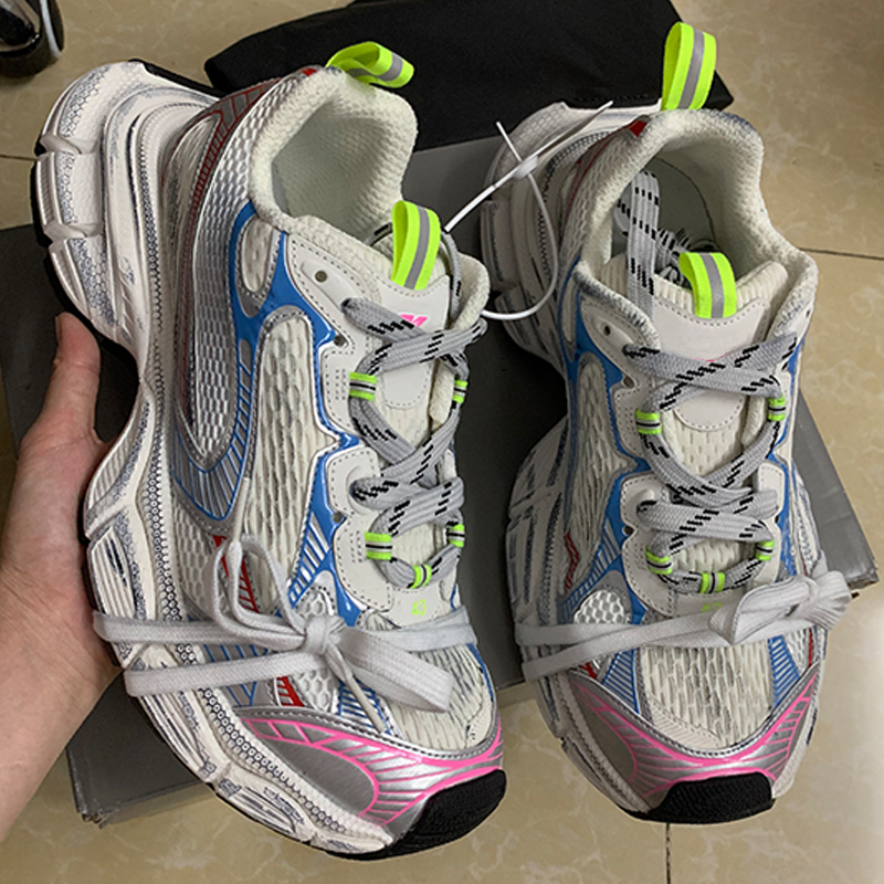 Designer Mens 3XL sneakers mesh Casual shoes Womens dazzling yellow personalized shoelaces lady 3xl sneakers Retro Breathable design sports shoes SIZE 35 46