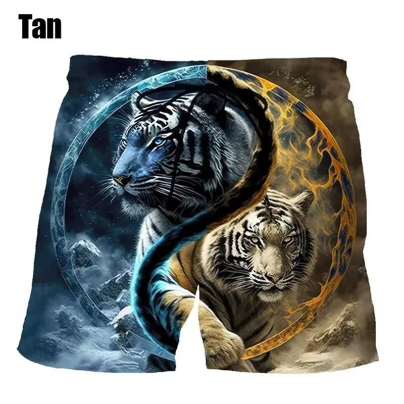 Summer Hot Sale Fashion Animal Tiger 3d Printing Cool Beach Shorts Pants Men's Women Kids Casual Swimming Trunks Homme Z260314