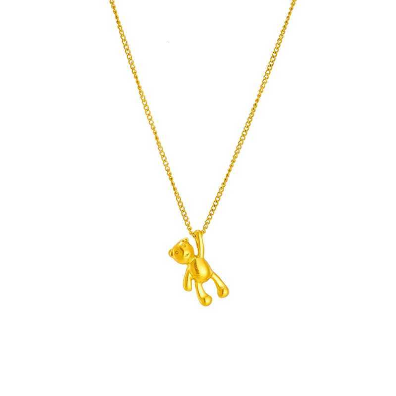 316L Stainless Steel Cute Bear Pendant Necklace for Women Fashion Girls Clavicle Chain Jewelry Birthday Gifts for Lovers y250709