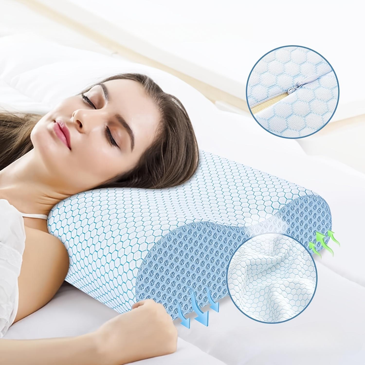 Slow rebound memory cotton ergonomic pillow hotel pillow core neck pillow for the elderly cervical pillow. Side sleeping memory pillow.