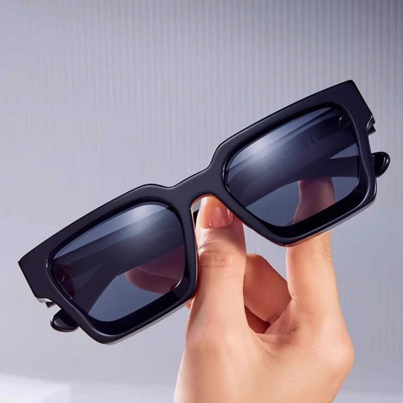 Top Quality Trendy Square Polarized Sunglasses for Men Wen Retro Acetate Sunglasses UV400 Anti-glare Sun Shade W250710