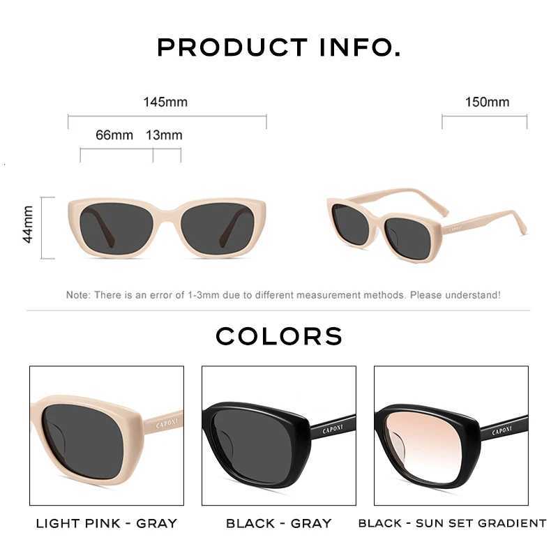 ONY New Design Womens Sunglasses Trendy Rectangular Polarized Sunglasses Acetate Gradient UV400 Eyewear CP2351 W250709