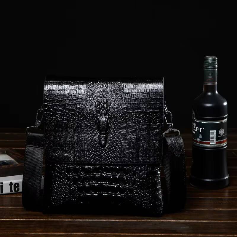 Luxury Brand Messenger Leather Business Alligator Shoulder Male Casual Satchel Crocodile Grain Crossbody Bag For Men ddmynov