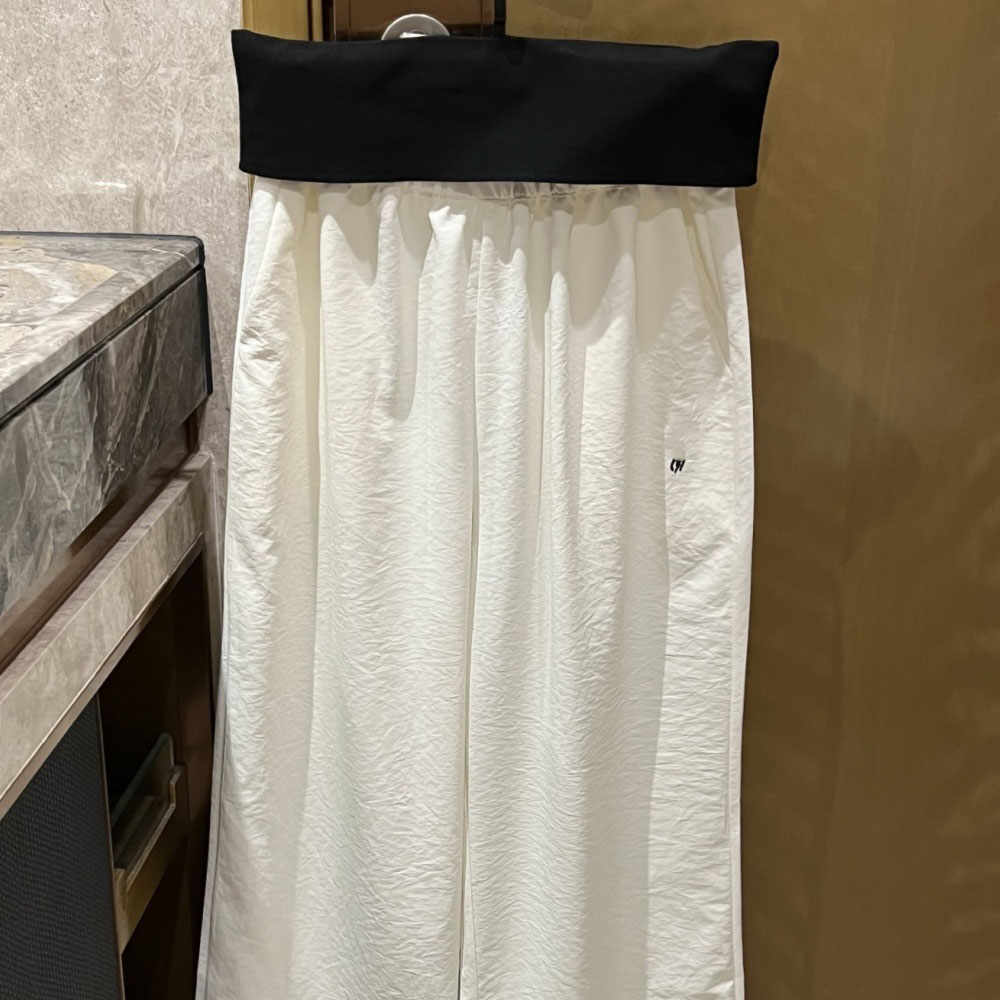 Wide Leg Pant Women 4 Color Embroidery Sun Protective Casual Style Cargo Pants Light Weight Trousers Z260314