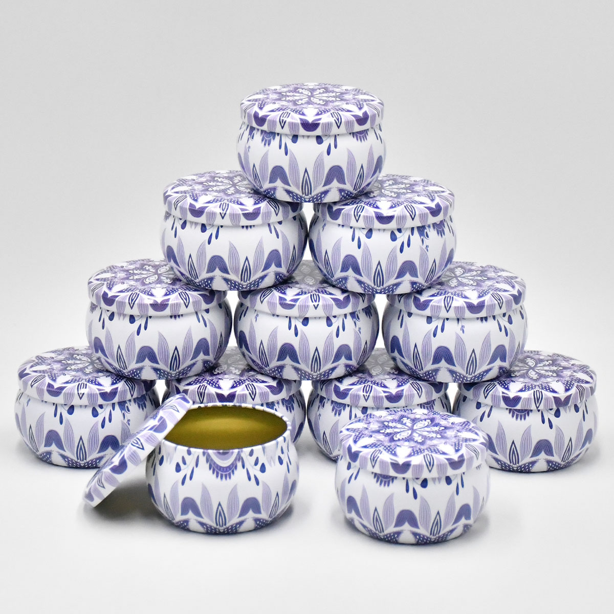 12pcs Candle Tins, 2.2oz/4oz Metal Containers For Making Candles, Bulk Candle Jars, DIY Candle Making Tins, For candle making