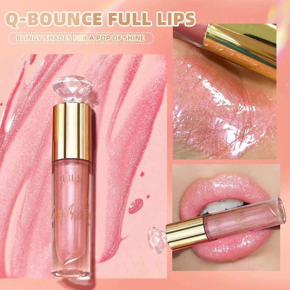 QIBEST Glitter Glaze Shimmer Dia Gloss Long Lasting Liquid Lipstick Lip Oil Tint Moisturizing Lips Makeup X250710