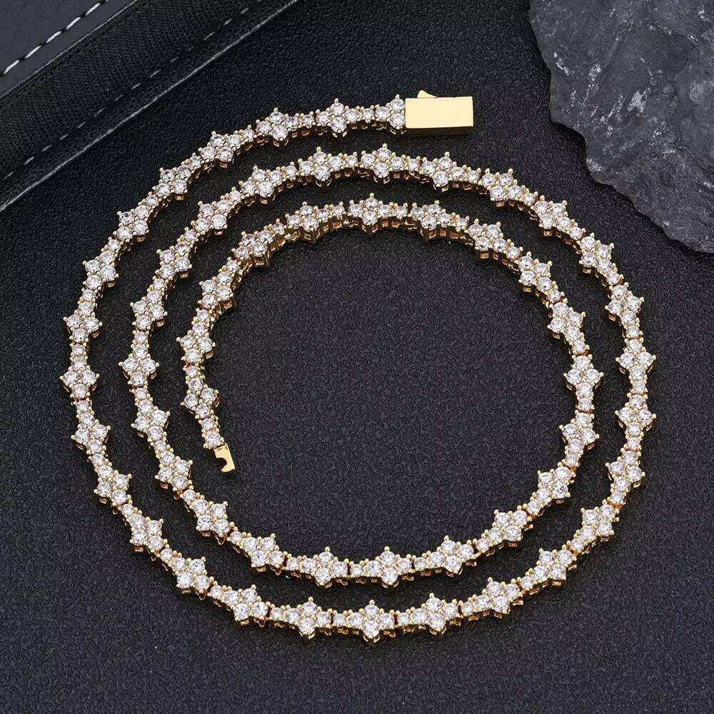 6.5mm Moissanite Tennis Chain S Sier Color Women Hip Hop Necklace Personalized Jewelry