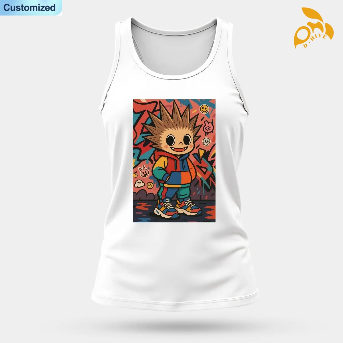 free shipping of customized trendy breathable sports vest for women is suitable for the United States 180GSM front and back DTF with exquisite pattern