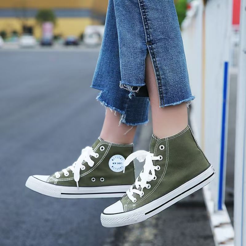 Designer sneakers canvas shoe Casual Shoes classic luxury Optical White canvas Hi Black Parchment Sunflower Surplus Green