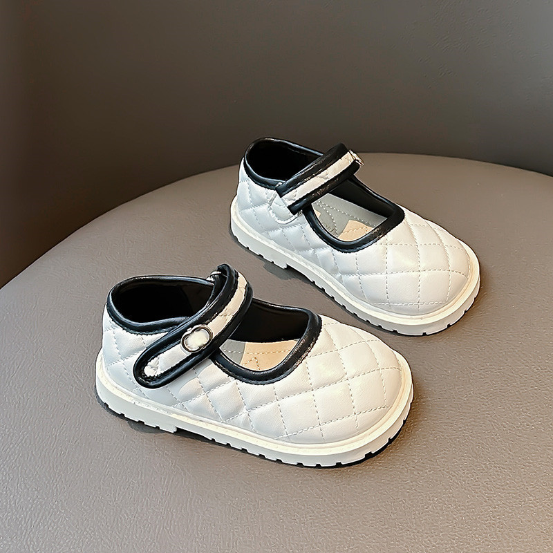 Childrens Leather Shoes Spring Fashionable Shallow Princess Shoes Little Girls Jane Flats Soft 250710