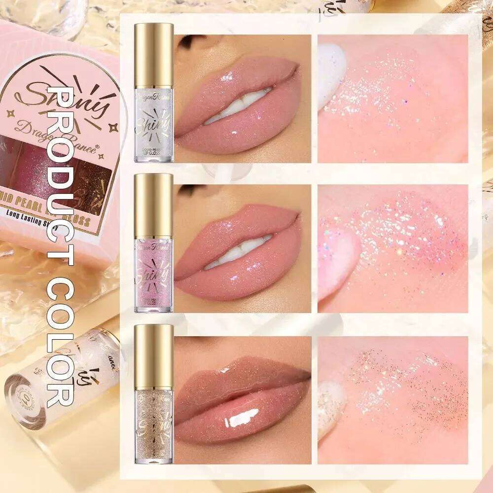 Mirror Pearl Gloss Set Moisturizing Oil Glaze with Fine Shimmering Glitter for Smooth Shiny K-Beauty Lip Care X250710