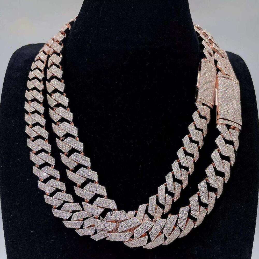VVS 12mm Cuban Chain Hip Hop Sterling Sier Moissanite Necklace