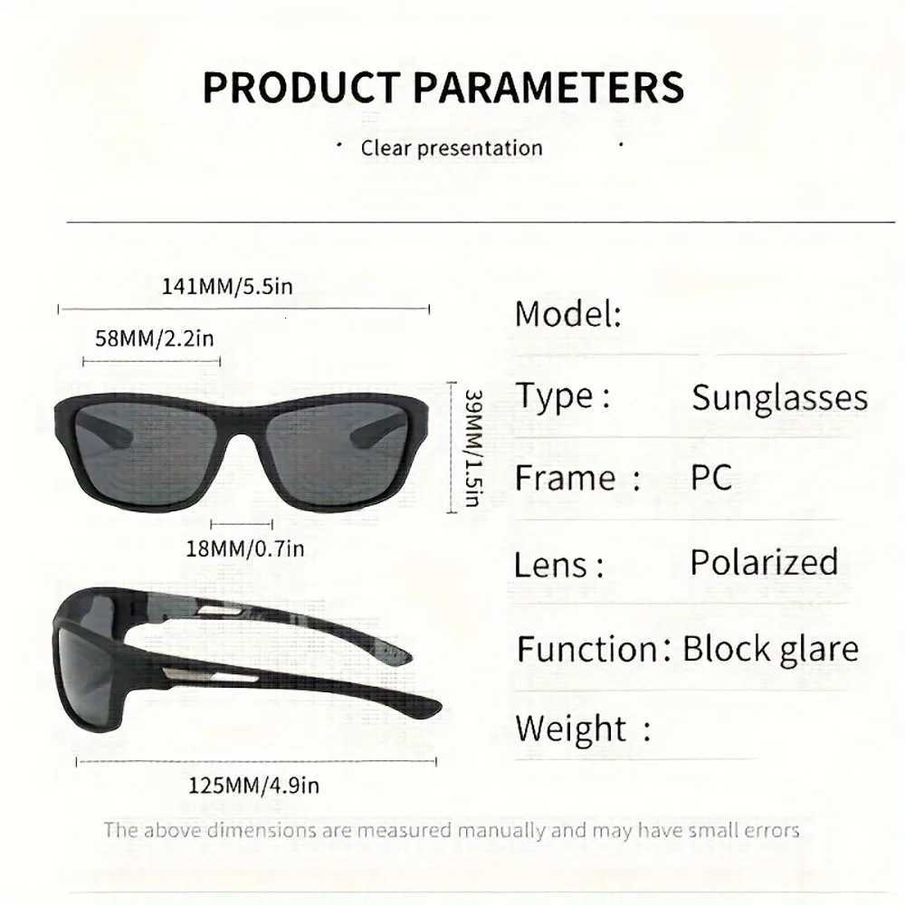 2pcs Polarized UV Protection Sunglasses Anti-Glare Sunglasses for Summer Party Vacation Travel Driving Fishing W250709