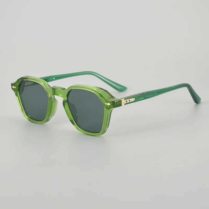 Top Quality Acetate Polygon Polarized Sunglasses for Men Wen Trendy Thick Fe Sunglasses UV400 Anti-glare Sunglasses W250709