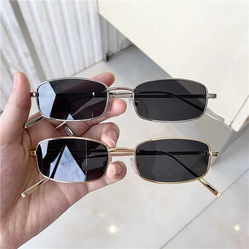 New Small Fe Rectang Sunglasses Wens Brand Designer Square Sunglasses Mens Vintage Eyewear UV400 Sunglasses W250709