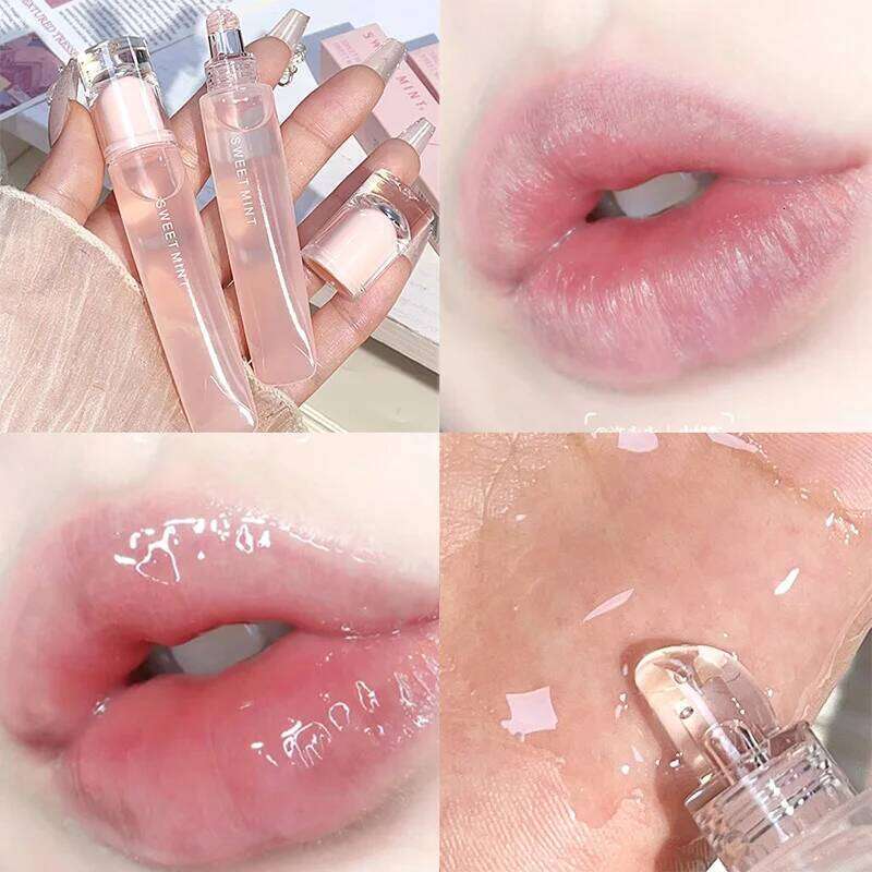 Plumping Jelly Gloss Lasting Moisturizing Transparent Lip Oil Water Light Mirror Liquid Lipstick Women Lips Makeup Cosmetics X250710