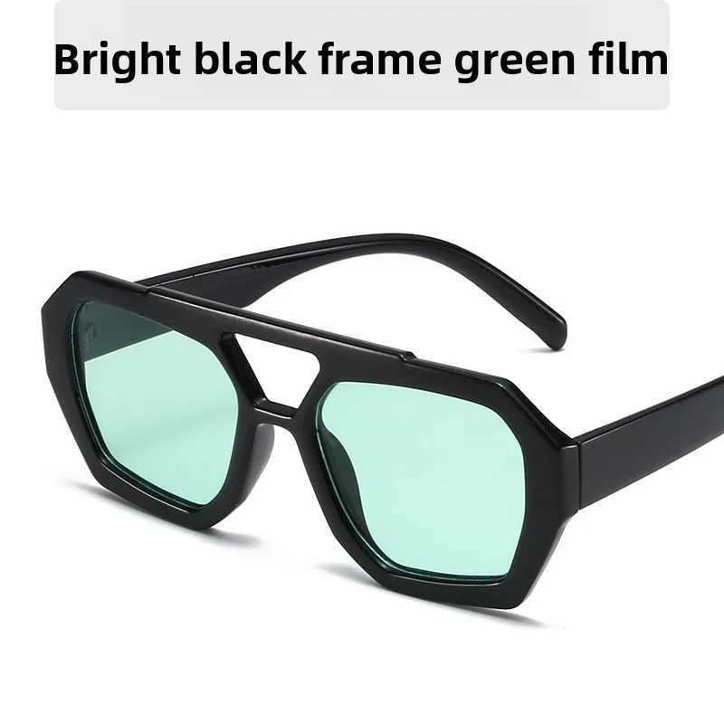 New fashion double beam sunglasses simple collision casual plain sunglasses W250709