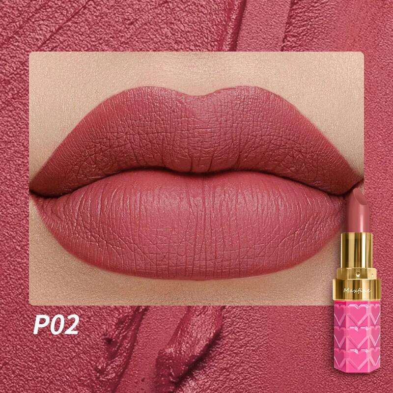 Matte 4 Colors Waterproof Long Lasting Lip Stick Not Fading Sexy Nude Red Pink Veet Lipsticks Makeup Cosmetic X250710