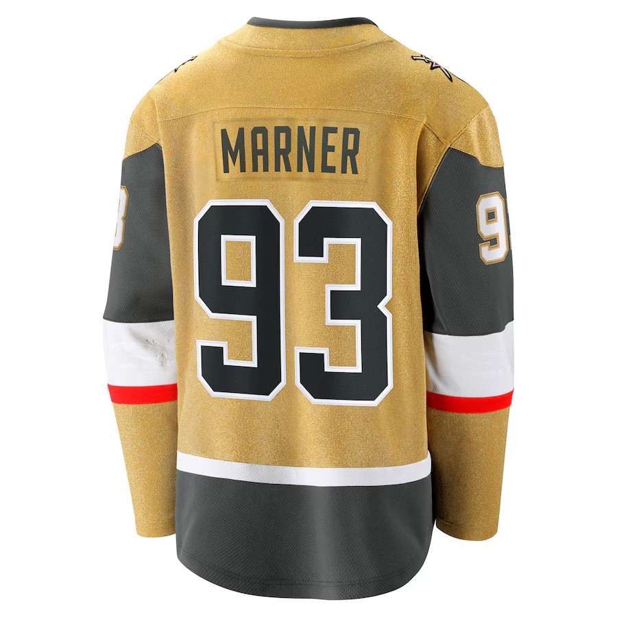 Hockey Jerseys Mitch Marner Jersey 93 Gold And Grey Black Color Size S-XXXL Stitched Men's Jersey Fanatic