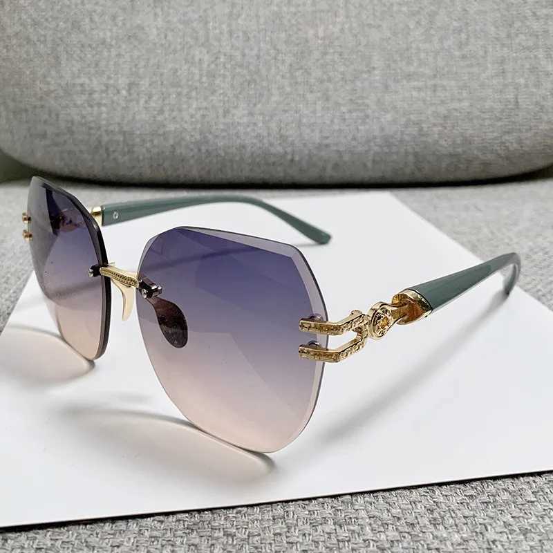 New Borderss Metal Sunes Wens Stylish Gradient Sun es Wen Luxury Brand Designers Eyewear UV400 Sunglasses W250709