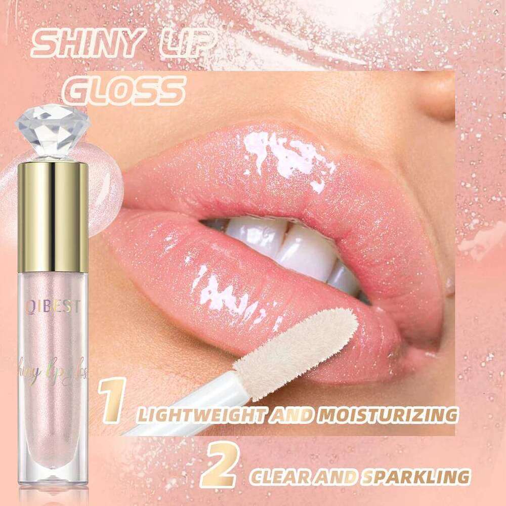 QIBEST Glitter Glaze Shimmer Dia Gloss Long Lasting Liquid Lipstick Lip Oil Tint Moisturizing Lips Makeup X250710