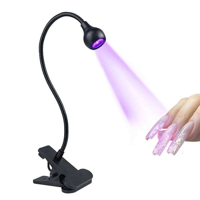 5W Dryer Light UV Lamp Drying Gel Nail Polish Foot Switch Clip-On Flexible Desk Mini Portable USB For DIY Manicure X250710