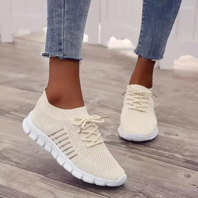 Casual Shoes 2025 Autumn Women's Mesh Breathable Flat Walking Sports Vulcanized