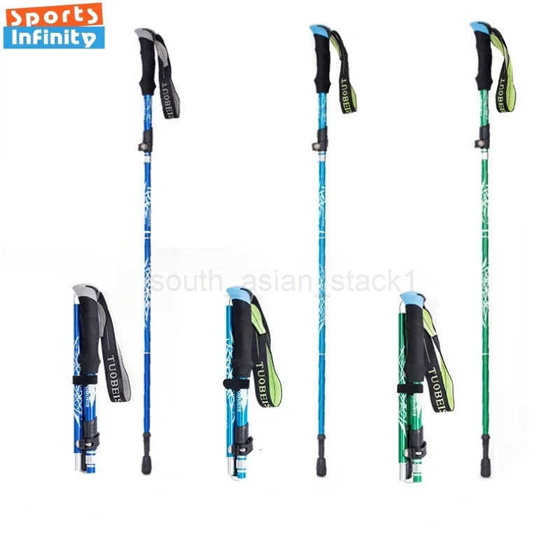 Foldable Trekking Polished Climbing Hiking Stick Telescopic Walking Stick Crutches Walking Cane Outdoor Equipment Self Defense Stick Z250710