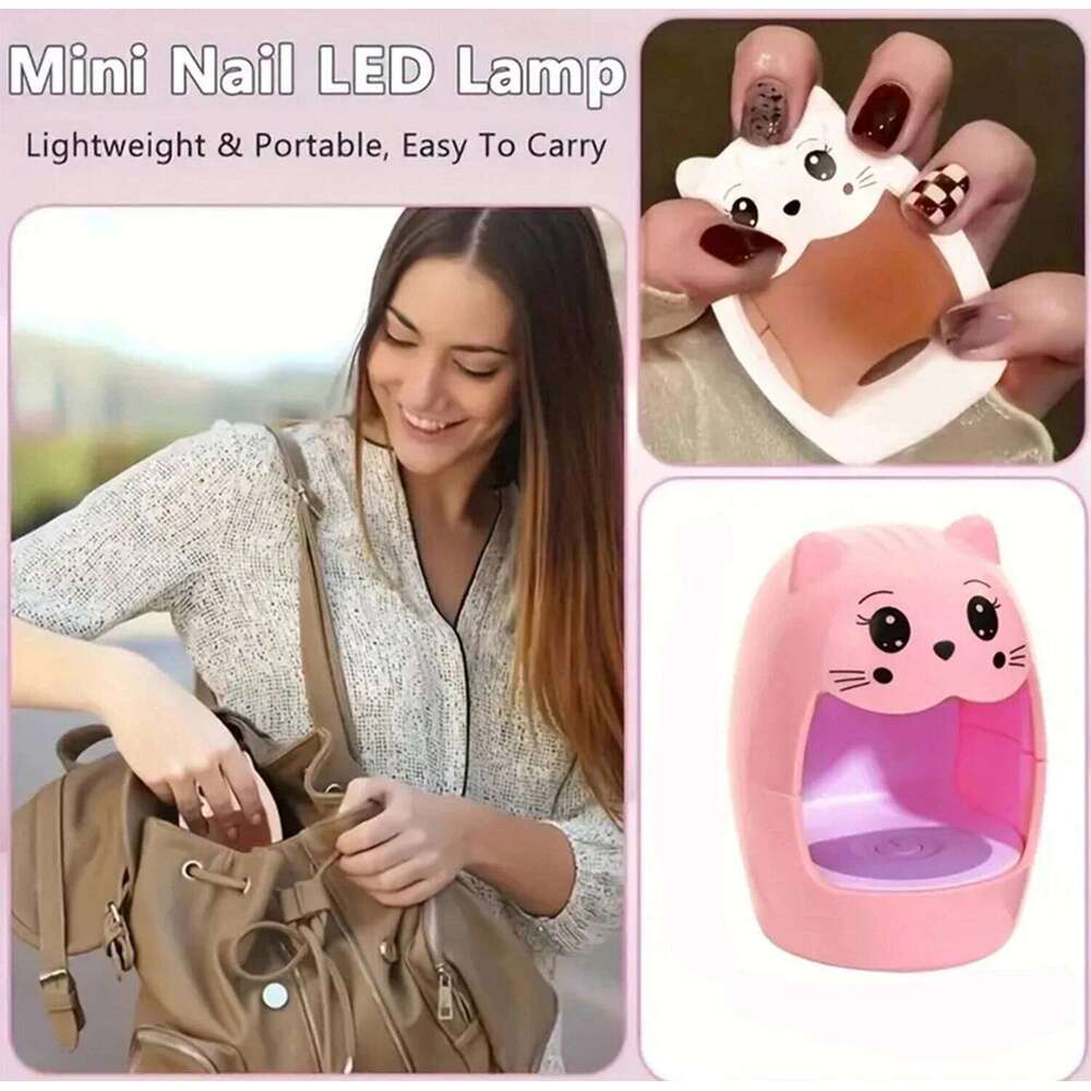 LULAA UV Nails Gel Polish Dryer with Cute Shape Small and Portable LED Nail Light for Fingernail Artists DIY X250709