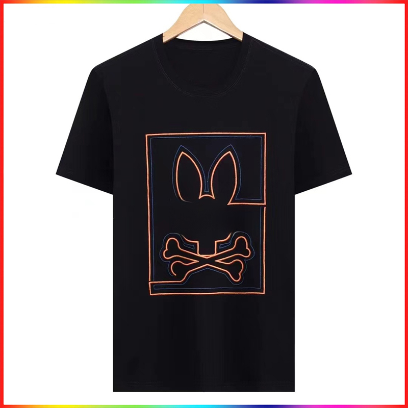 2025 Designer Bunny Rabbit Mens Casual t Shirt Shirts Business t Fashion Tees Summer Slim Skull Cotton Short Sleeve