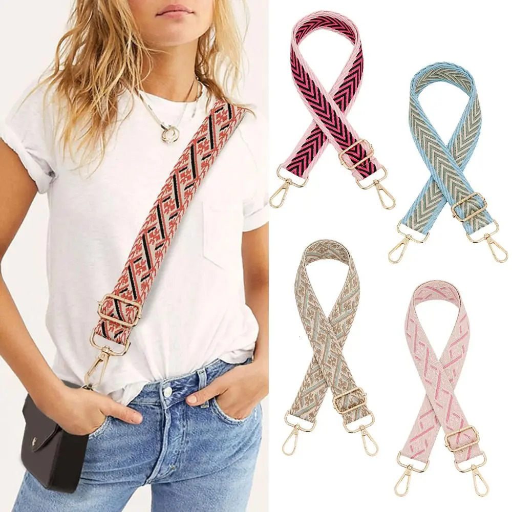 Spring Summer Colorful Wide Shoulder Bag Strap Ladies Bag Accessories Adjustable Single Crossbody Bag Straps Handbag Strap Belt 250630