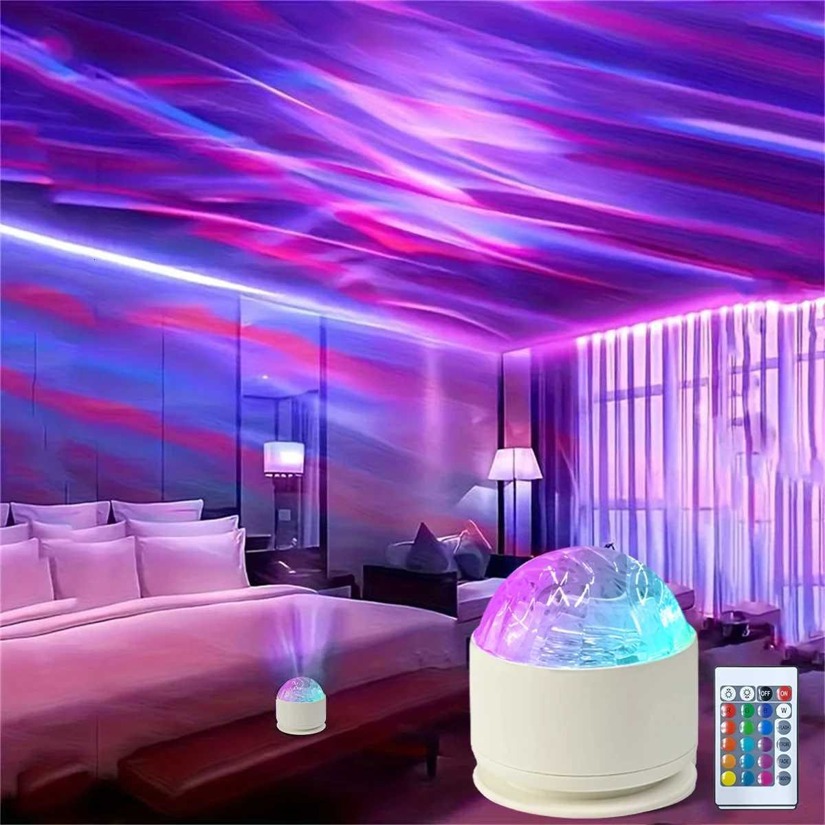 Northern Aurora/Water Ripple Projector Lamp LED Night Light with Remote Control Party Decor Light Projector Atmosphere Light XJ250710