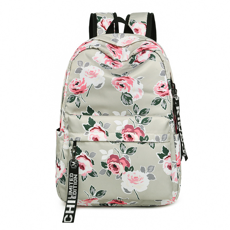 OKKID kids pink flower backpack floral school bags for teenage girls book bag cute backpacks for children girl school backpack LJ201225