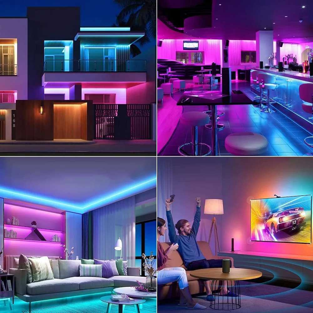 5V USB Strip LED Lights Tape RGB 3535 APP Control Without Remote Flexible Tape Diode Lighting for Room Home Decoration XJ250710