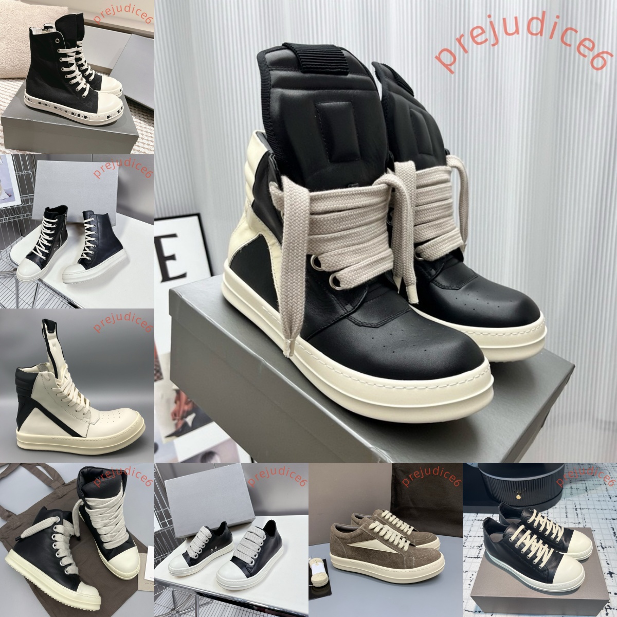 Designer luxury high top men's casual boots high-quality canvas women's sports shoes design casual leather boots outdoor multifunctional thick soled casual shoes