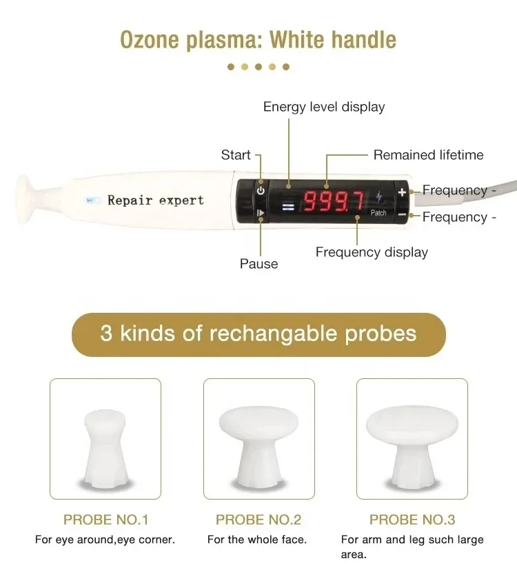 Portable 2 In 1 Facial Lifting Ance Rejuvenation anti-wrinkle Facial Plasma Beauty Equipment Machine Factory Price