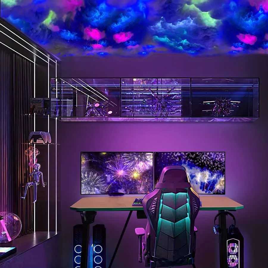 3D LED Lightning Cloud Light Strip 9.8FT USB Plug Remote Control Dimmable Colorful Atmosphere Bedroom Decoration Night LightXJ250710