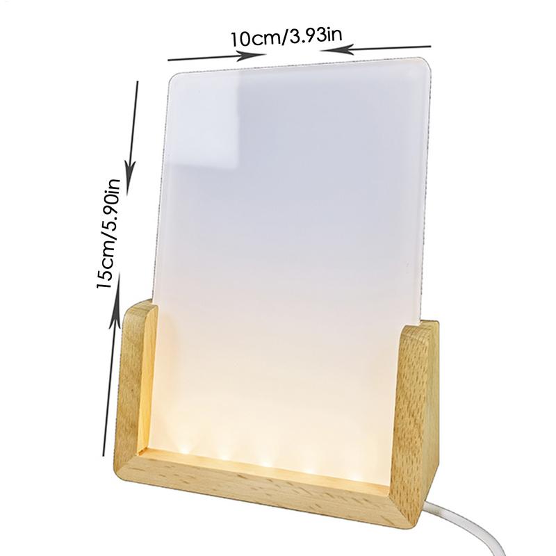 Sublimation Blanks 3D Night LED Light Lamp Base Heat Transfer Acrylic Photo Frame Blank H260306