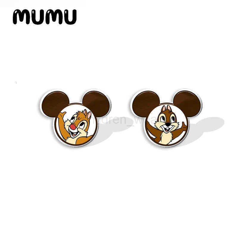 Disney New Trick or Treat Mickey Minnie Stud Earring Halloween Epoxy Jewelry Resin Acrylic Earrings Handmade Gifts Fans W20250711
