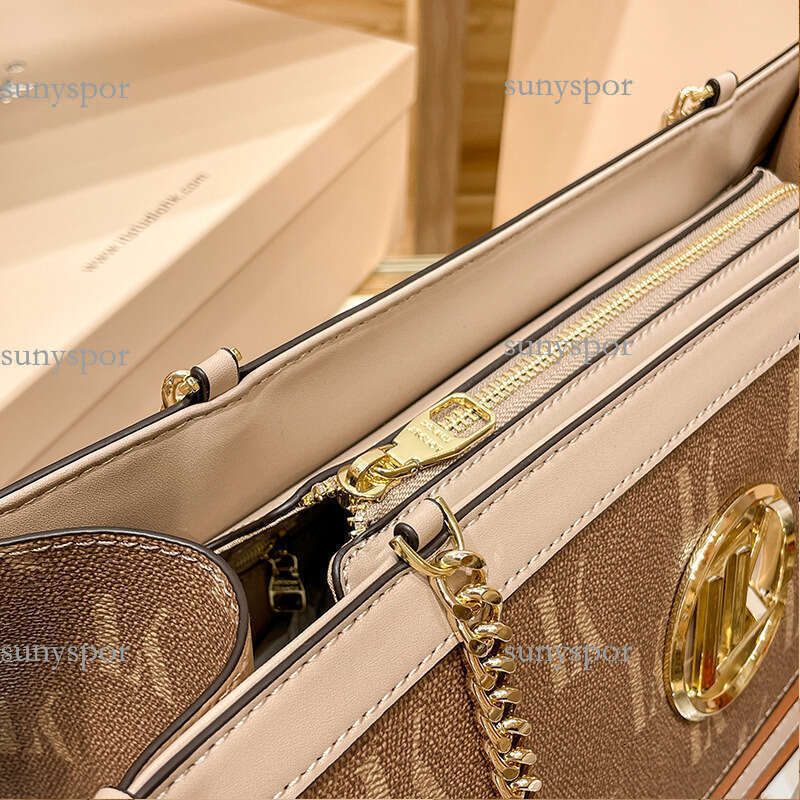 LORDLY KNACK Genuine Leather Chain Tote Bag for Women Large Capacity Versatile Shoulder Underarm Bag