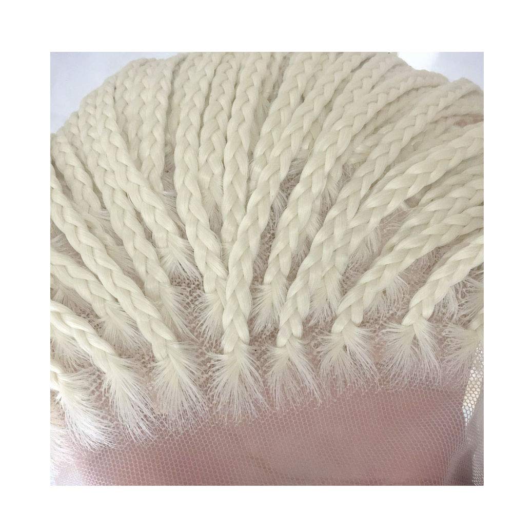 Black Mixed Curly Wigs Braided Look Like Human Hair Wigs Bohemian 24 Inch 360 Full Lace Front Wigs Braid Long Wig Women Synthetic Locs Cornrow Braids 