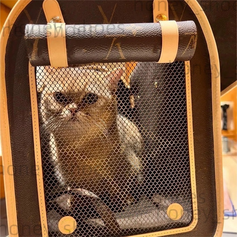 Hot with window leather carrier designer classic breathable weekend hiking pet dog cat brown go out bag 11