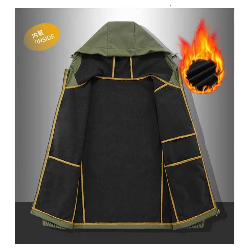 Gorasion New Mens Winter Outdoor Windbreaker Fashion Hooded Jacket Sports Mountaineering Suit Texturing Mens Casual Coat W250711