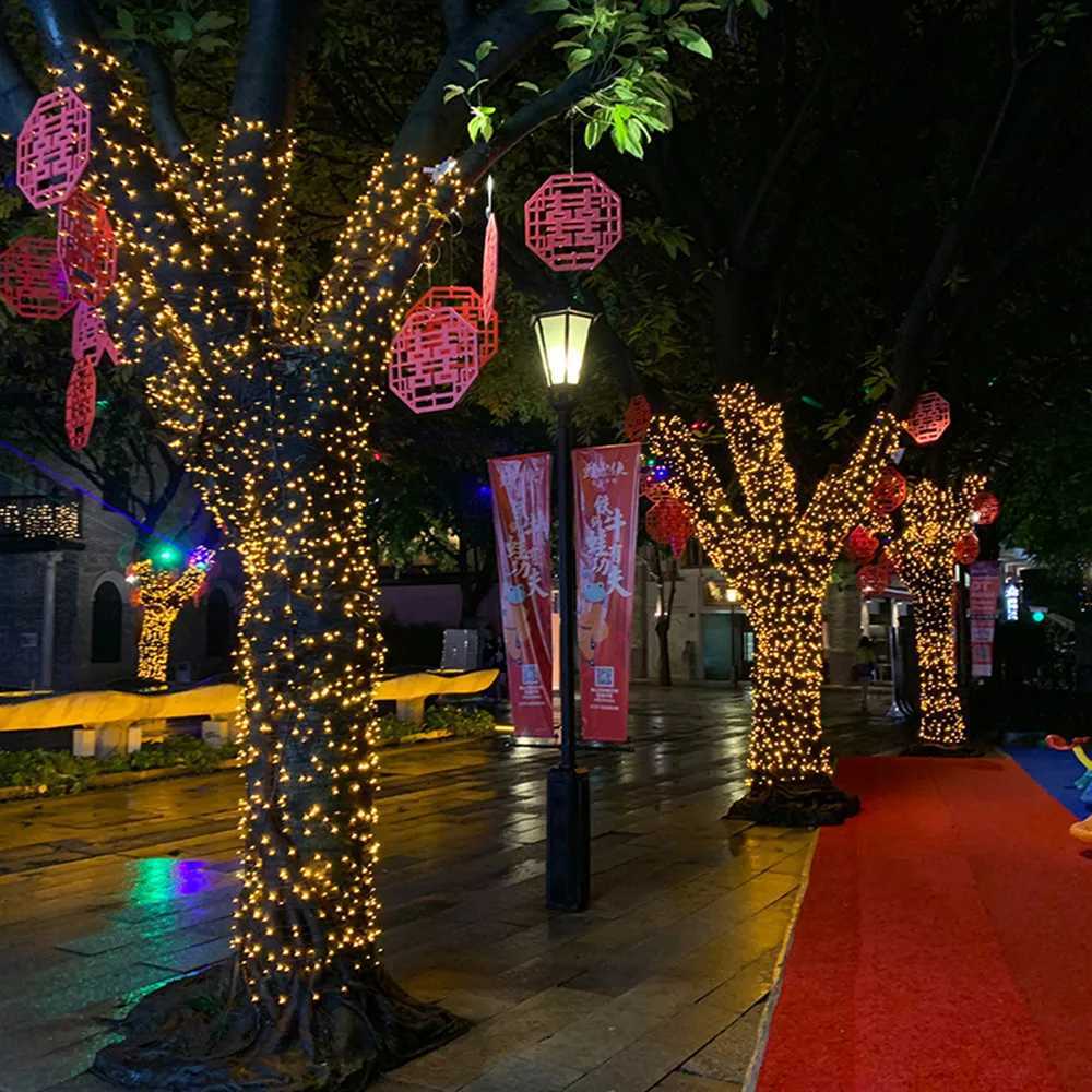 Christmas Lights 5M 10M 20M 30M 50M 100M Led String Fairy Light 8 Modes Christmas Lights For Wedding Party Holiday LightsXJ250710