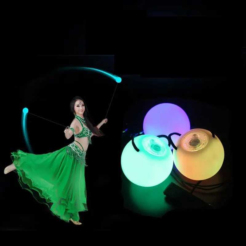 LED Colorful Luminous Ball Swing Flash Ball Dance Fitness Exercise Ball Halloween Christmas Childrens Light Ball ToysXJ250710