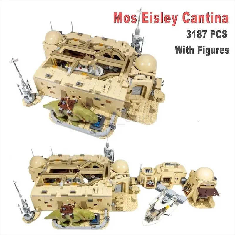 3187PCS 60016 Mos Eisley Cantina Building Blocks Bricks Compatible 75290 Toys Birthday Christmas Gifts M250711