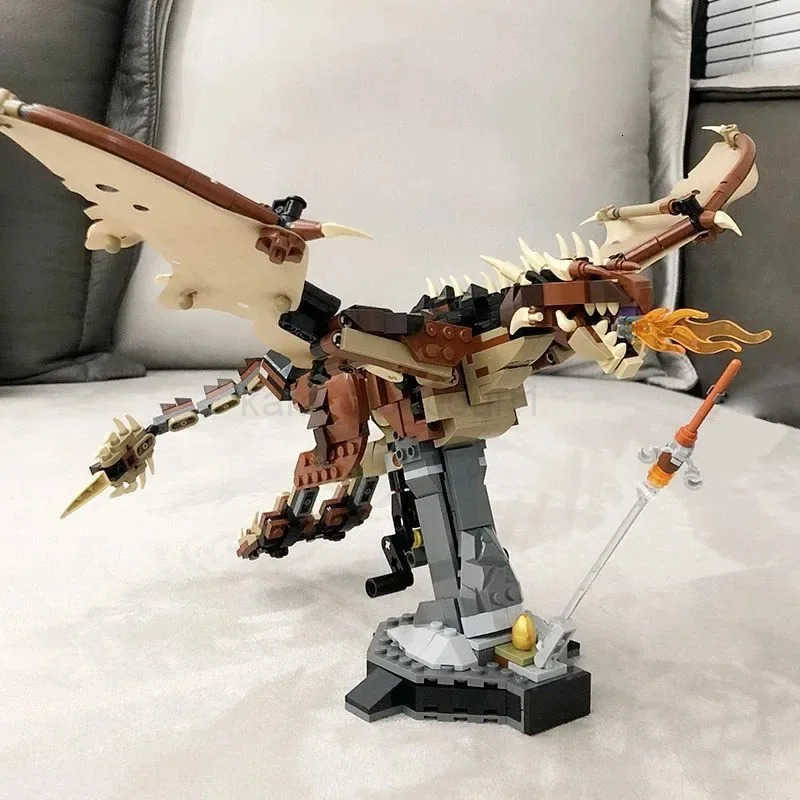 670pcs Hungarian Horntail Dragon Building Blocks 76406 Bricks Children Birthday Christmas Toys Gift For Kid Adult M250711
