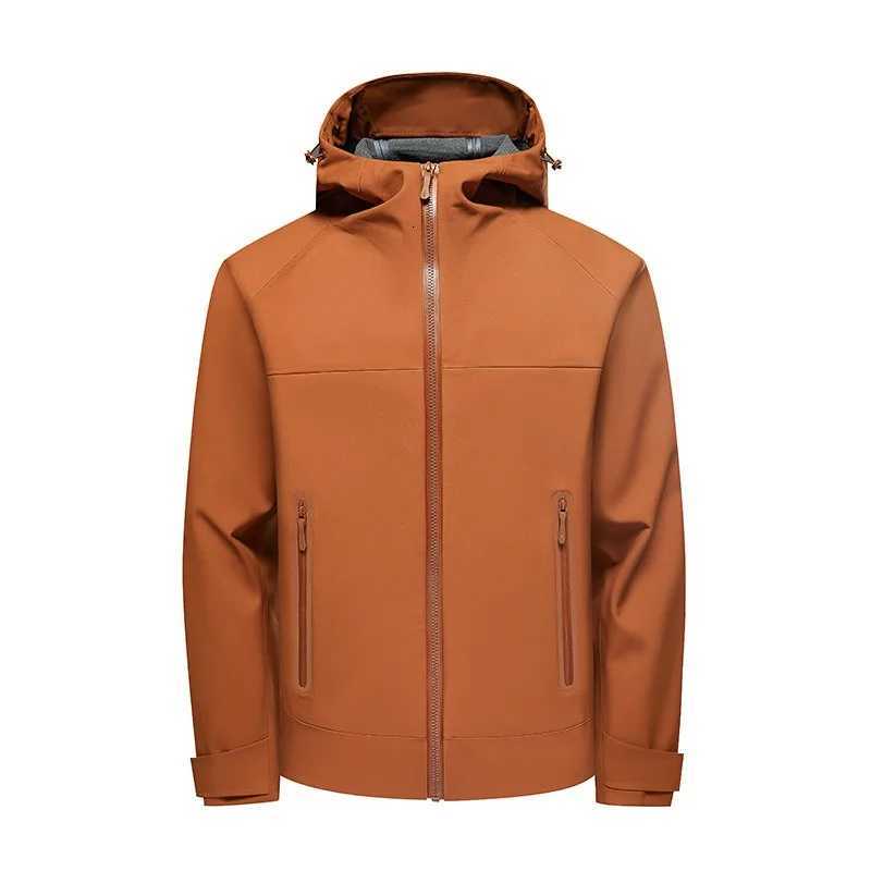 High quality full heat sealing pressure glue windproof waterproof hooded jacket outdoor sports mountaineering suit for men W250711